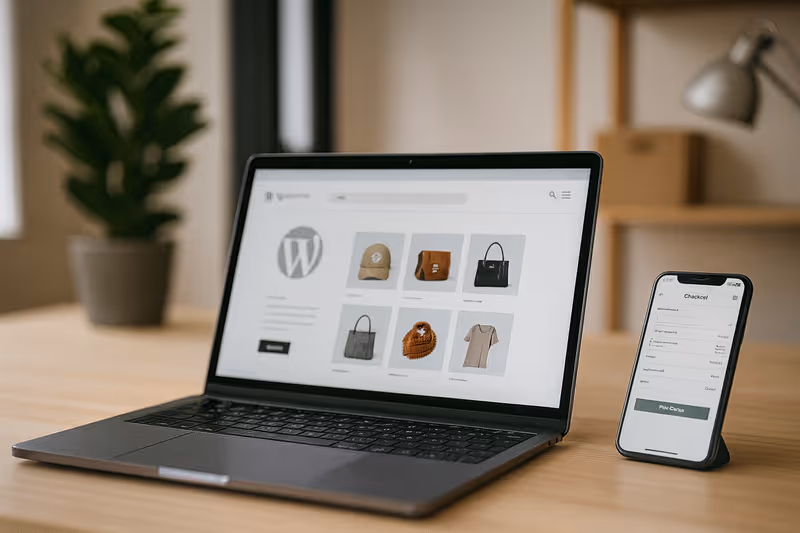 Voorbeeld van een webshop laten maken in Groningen op laptop